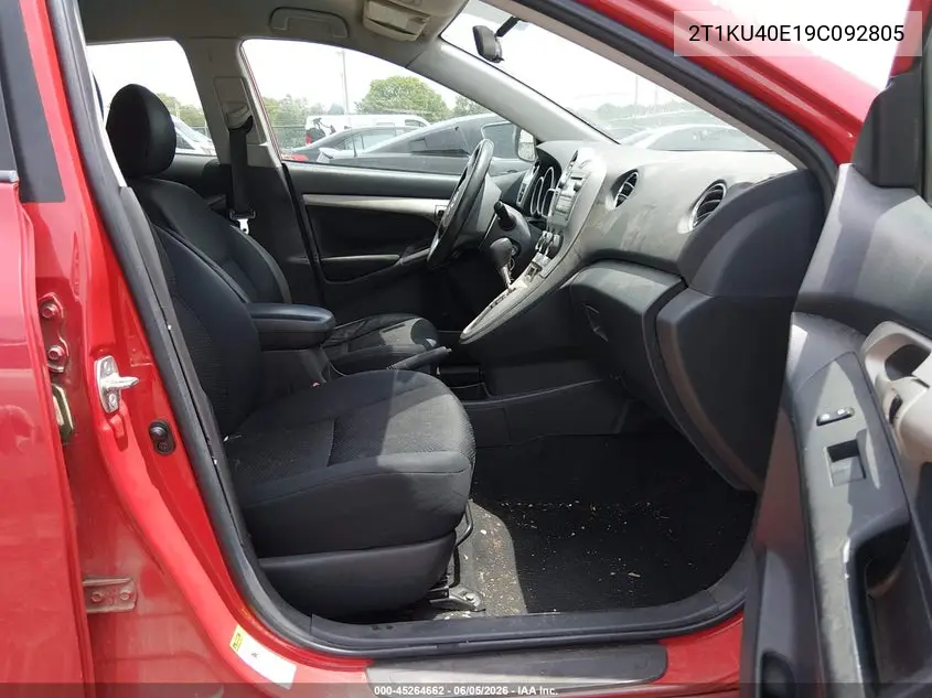 2009 Toyota Matrix VIN: 2T1KU40E19C092805 Lot: 45264662