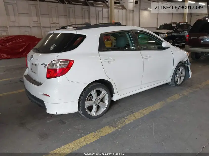 2009 Toyota Matrix S VIN: 2T1KE40E79C017099 Lot: 45302343