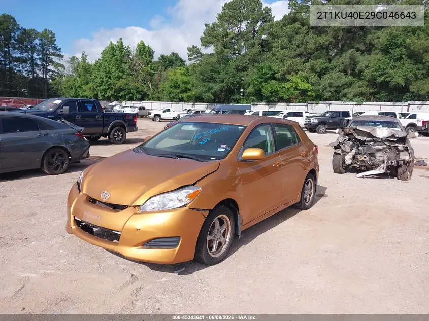 2009 Toyota Matrix VIN: 2T1KU40E29C046643 Lot: 45343641
