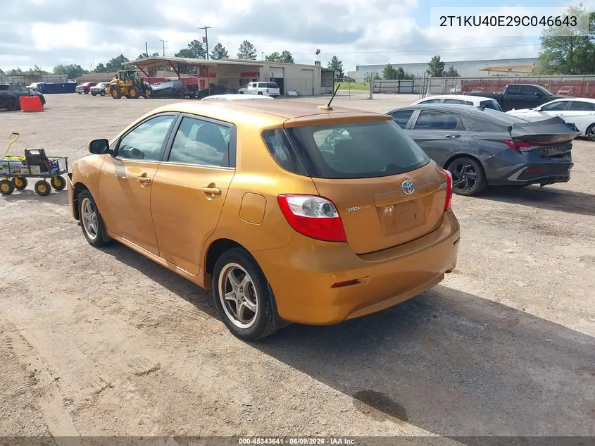 2009 Toyota Matrix VIN: 2T1KU40E29C046643 Lot: 45343641