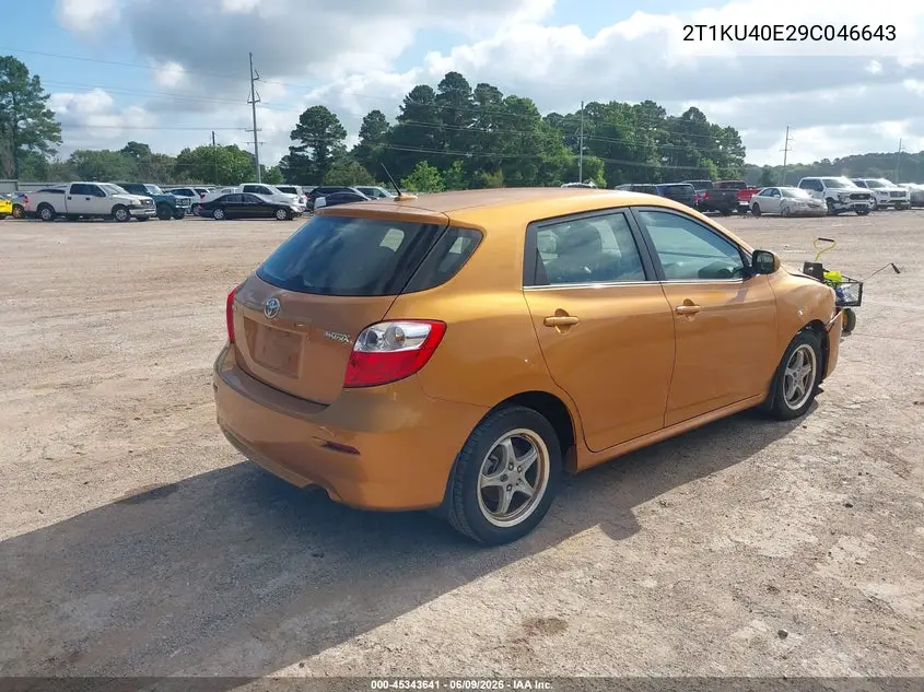 2009 Toyota Matrix VIN: 2T1KU40E29C046643 Lot: 45343641