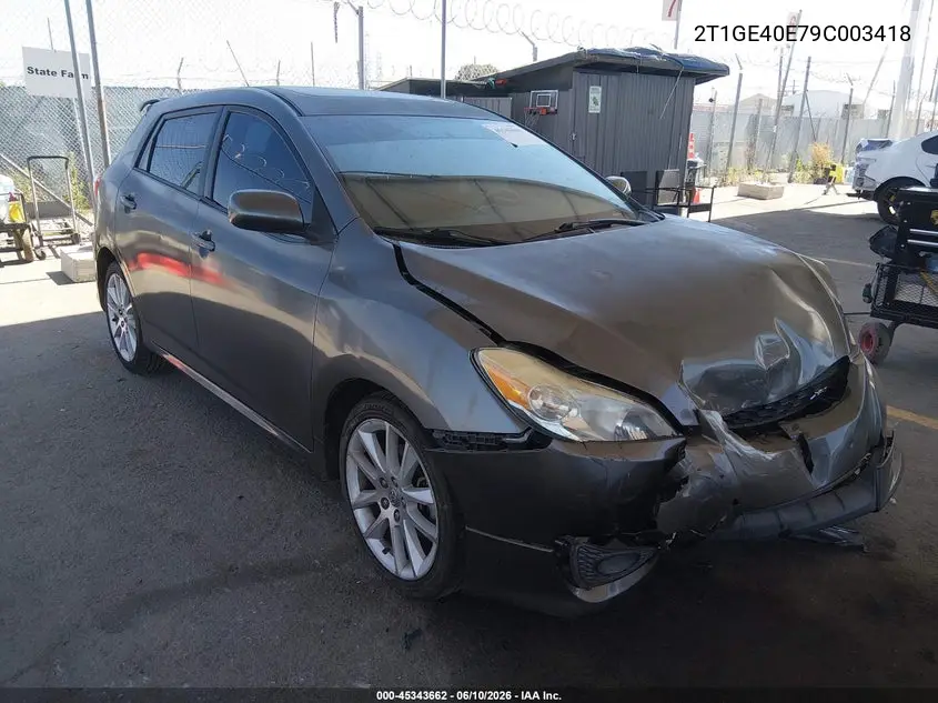 2009 Toyota Matrix Xrs VIN: 2T1GE40E79C003418 Lot: 45343662