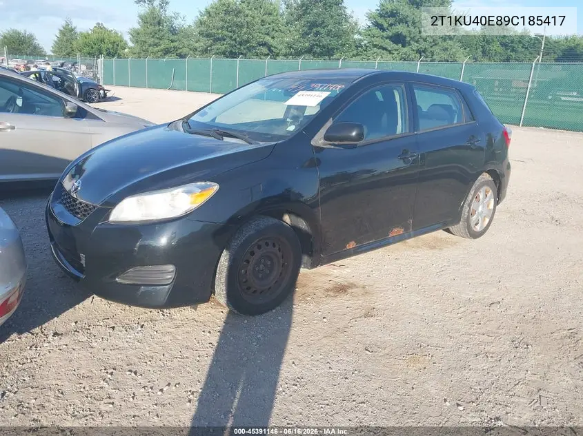 2009 Toyota Matrix VIN: 2T1KU40E89C185417 Lot: 45391146