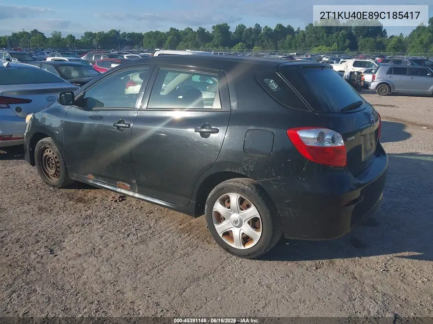 2009 Toyota Matrix VIN: 2T1KU40E89C185417 Lot: 45391146