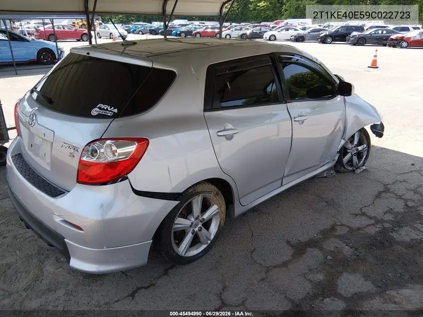 2009 Toyota Matrix S VIN: 2T1KE40E59C022723 Lot: 45494990