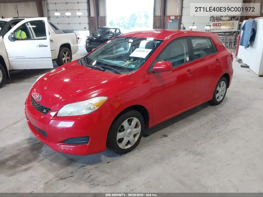 2009 Toyota Matrix S VIN: 2T1LE40E39C001972 Lot: 45509873