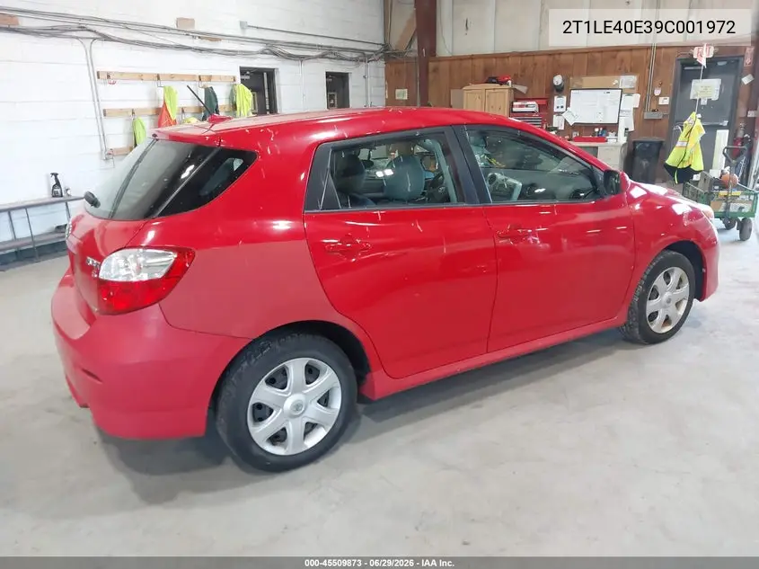 2009 Toyota Matrix S VIN: 2T1LE40E39C001972 Lot: 45509873