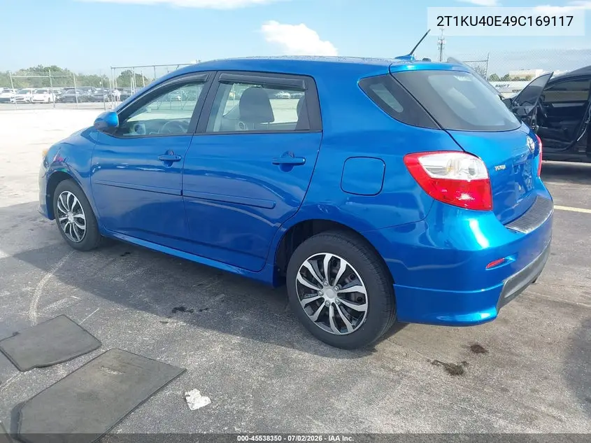 2009 Toyota Matrix VIN: 2T1KU40E49C169117 Lot: 45538350