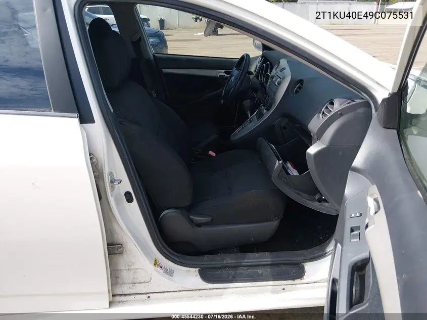 2009 Toyota Matrix VIN: 2T1KU40E49C075531 Lot: 45544230