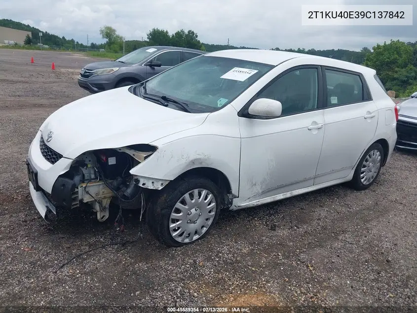2009 Toyota Matrix VIN: 2T1KU40E39C137842 Lot: 45589354