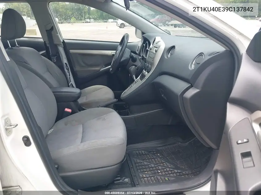 2009 Toyota Matrix VIN: 2T1KU40E39C137842 Lot: 45589354