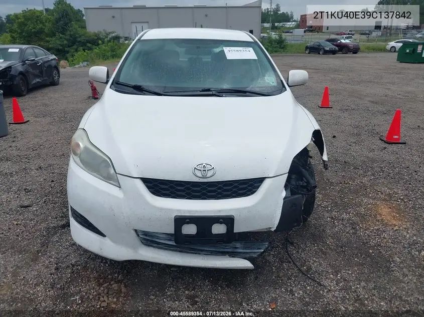 2009 Toyota Matrix VIN: 2T1KU40E39C137842 Lot: 45589354