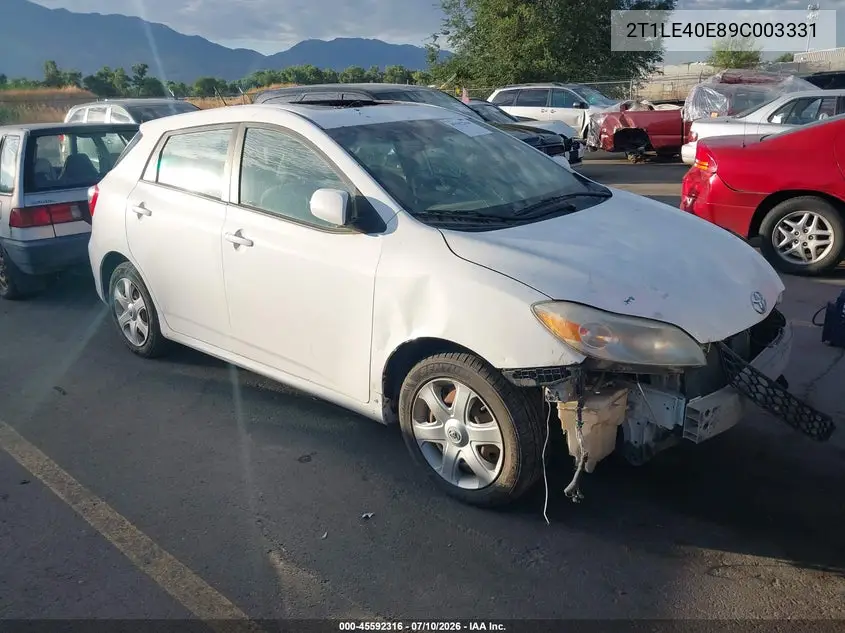 2009 Toyota Matrix S VIN: 2T1LE40E89C003331 Lot: 45592316