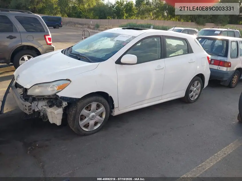 2009 Toyota Matrix S VIN: 2T1LE40E89C003331 Lot: 45592316