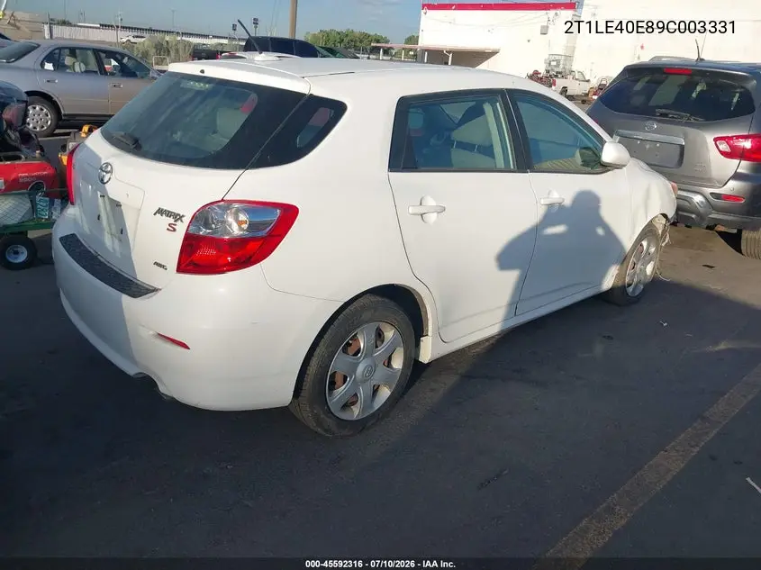 2009 Toyota Matrix S VIN: 2T1LE40E89C003331 Lot: 45592316