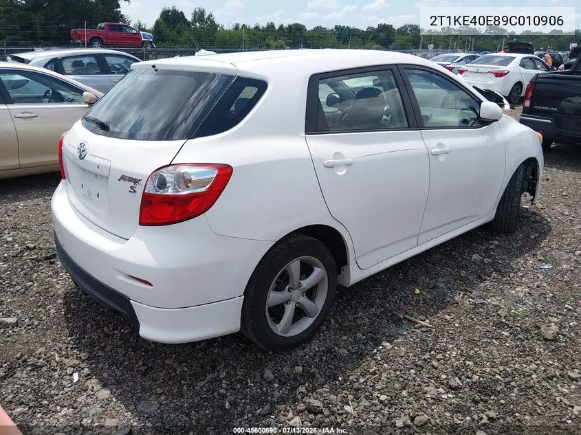2009 Toyota Matrix S VIN: 2T1KE40E89C010906 Lot: 45600690