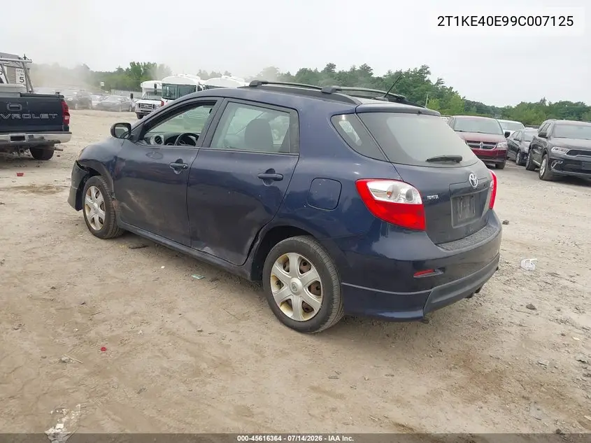 2009 Toyota Matrix S VIN: 2T1KE40E99C007125 Lot: 45616364