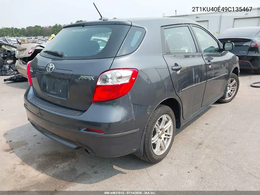 2009 Toyota Matrix VIN: 2T1KU40E49C135467 Lot: 45631514