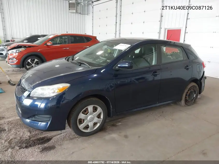 2009 Toyota Matrix VIN: 2T1KU40E09C087126 Lot: 45651792