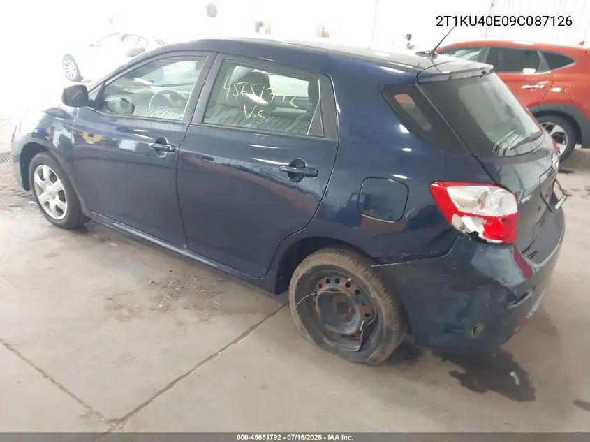 2009 Toyota Matrix VIN: 2T1KU40E09C087126 Lot: 45651792