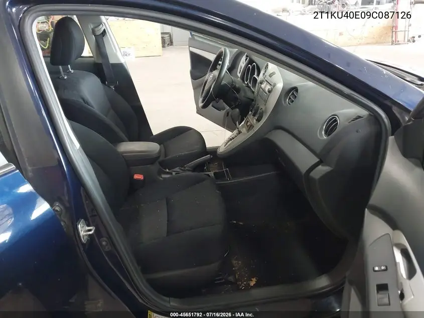 2009 Toyota Matrix VIN: 2T1KU40E09C087126 Lot: 45651792