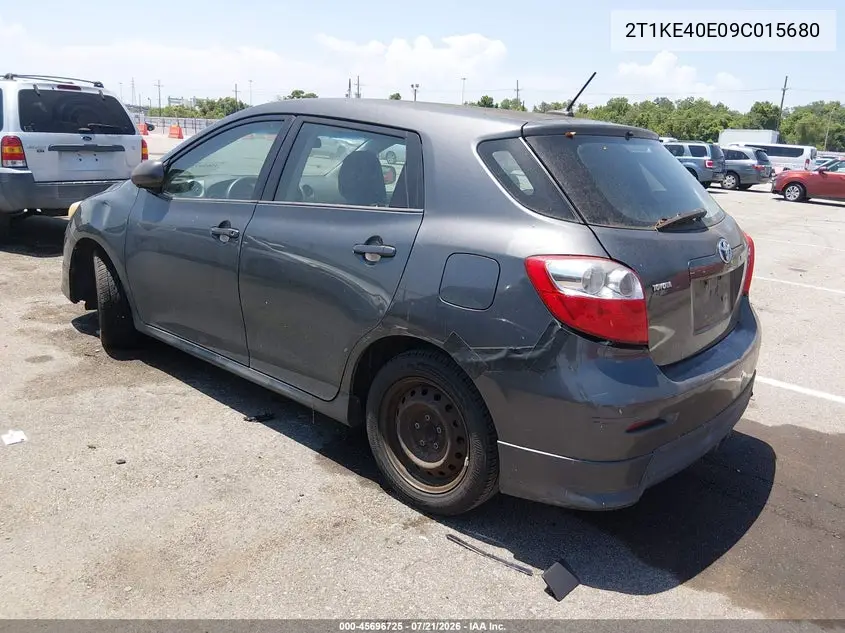 2009 Toyota Matrix S VIN: 2T1KE40E09C015680 Lot: 45696725