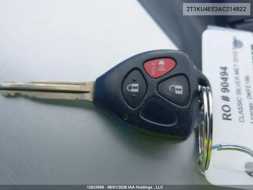2010 Toyota Matrix VIN: 2T1KU4EE3AC214822 Lot: 12623956
