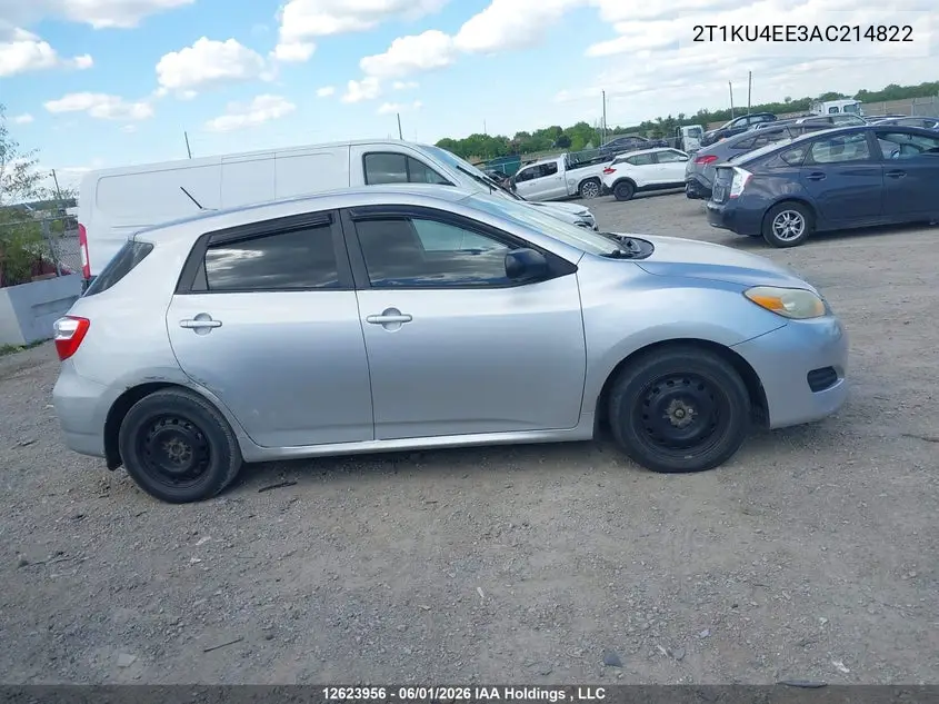 2010 Toyota Matrix VIN: 2T1KU4EE3AC214822 Lot: 12623956