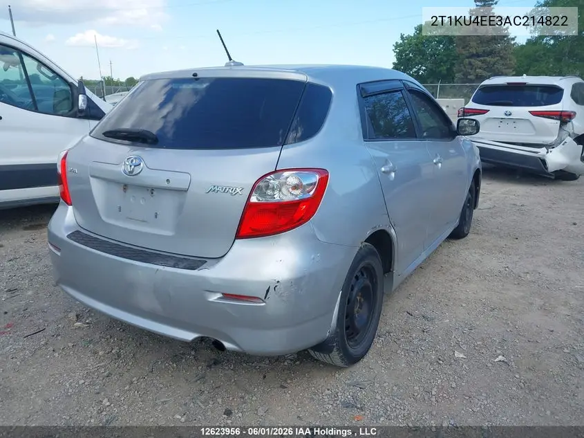 2010 Toyota Matrix VIN: 2T1KU4EE3AC214822 Lot: 12623956