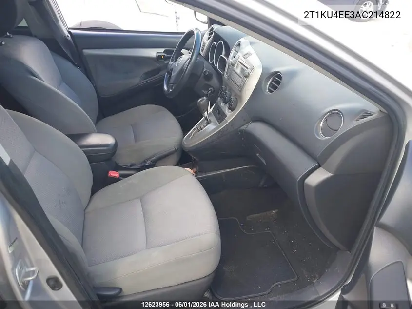 2010 Toyota Matrix VIN: 2T1KU4EE3AC214822 Lot: 12623956