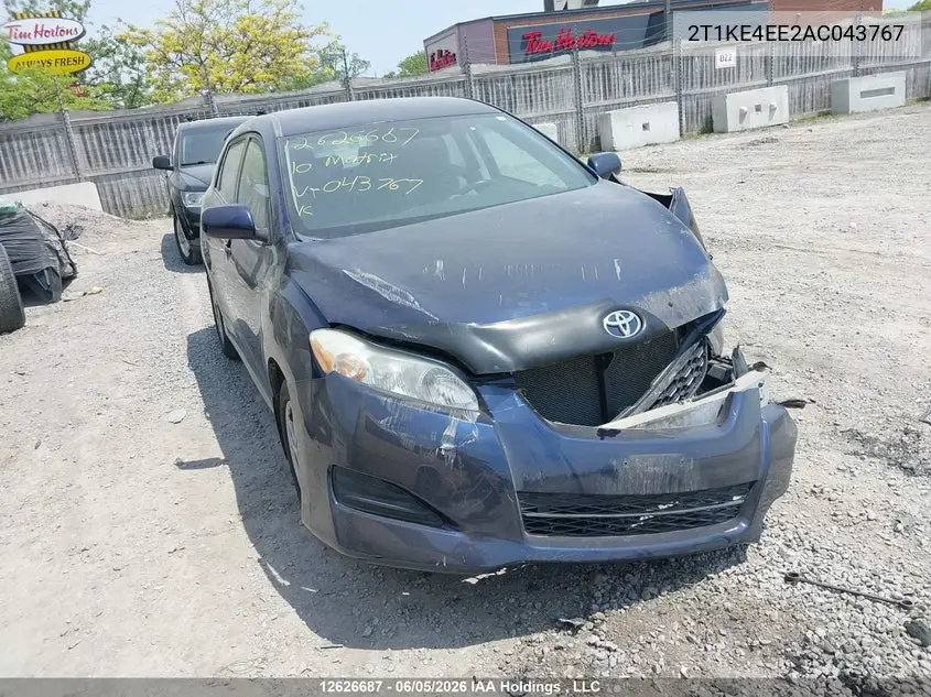 2010 Toyota Matrix Xr VIN: 2T1KE4EE2AC043767 Lot: 12626687