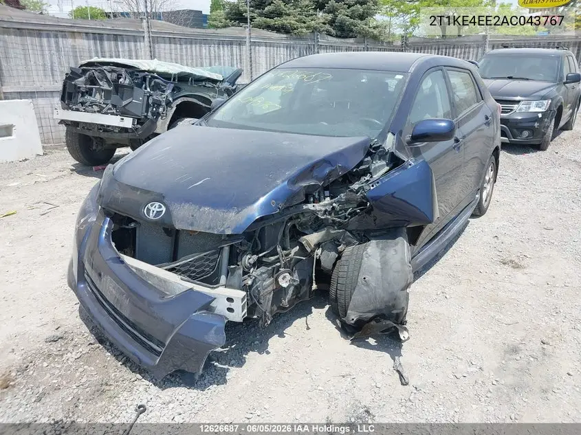 2010 Toyota Matrix Xr VIN: 2T1KE4EE2AC043767 Lot: 12626687