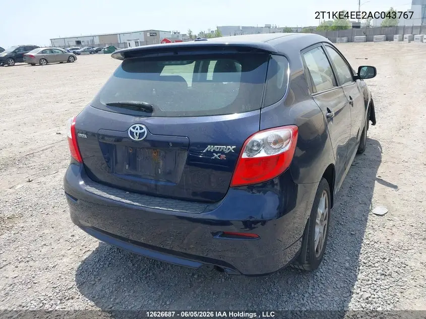 2010 Toyota Matrix Xr VIN: 2T1KE4EE2AC043767 Lot: 12626687
