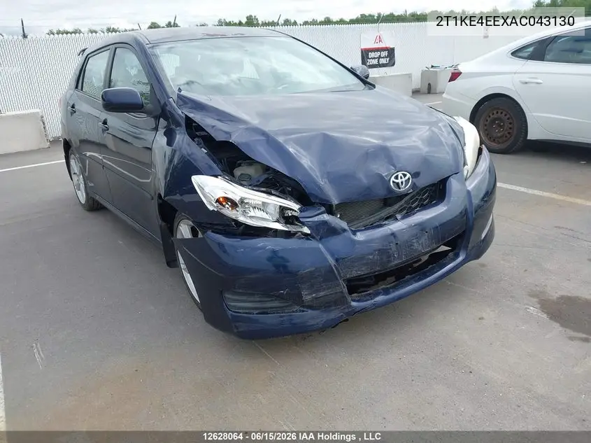 2010 Toyota Matrix Xr VIN: 2T1KE4EEXAC043130 Lot: 12628064