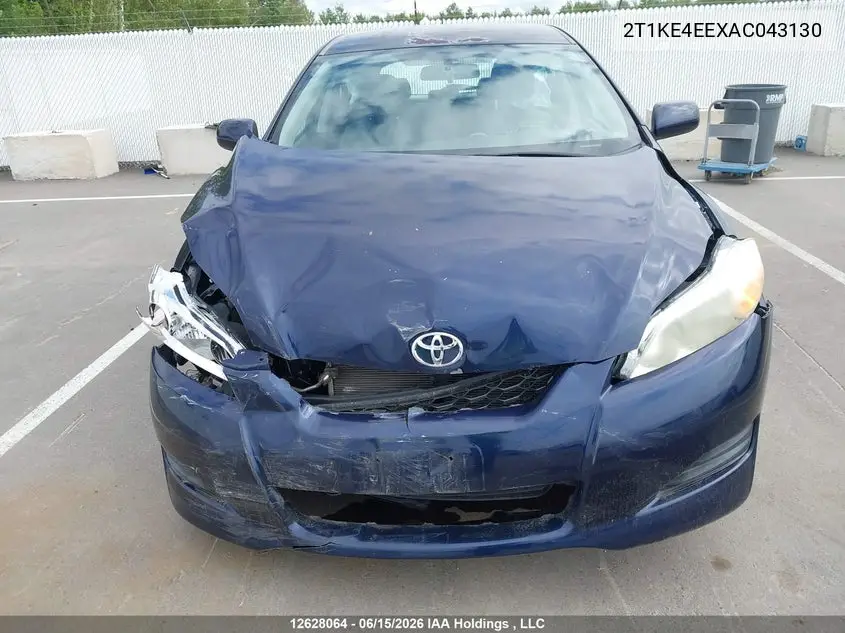 2010 Toyota Matrix Xr VIN: 2T1KE4EEXAC043130 Lot: 12628064