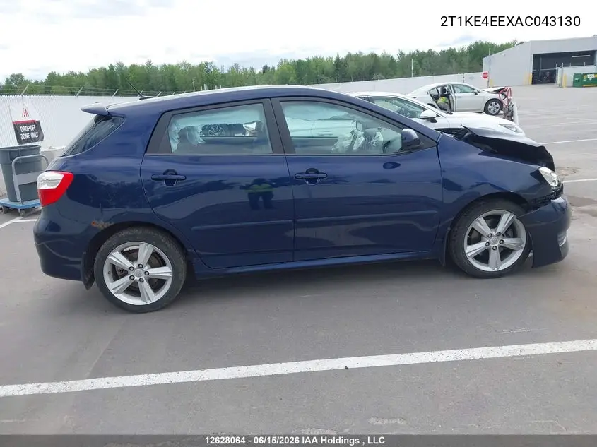 2010 Toyota Matrix Xr VIN: 2T1KE4EEXAC043130 Lot: 12628064