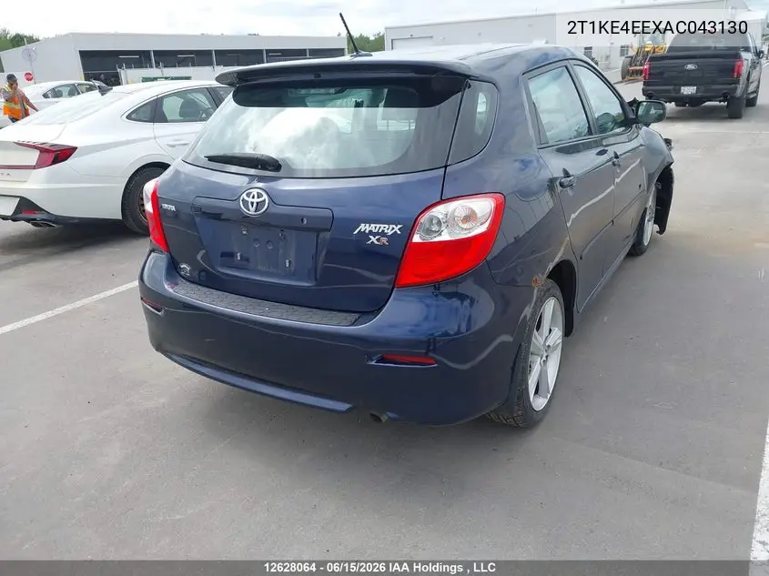 2010 Toyota Matrix Xr VIN: 2T1KE4EEXAC043130 Lot: 12628064
