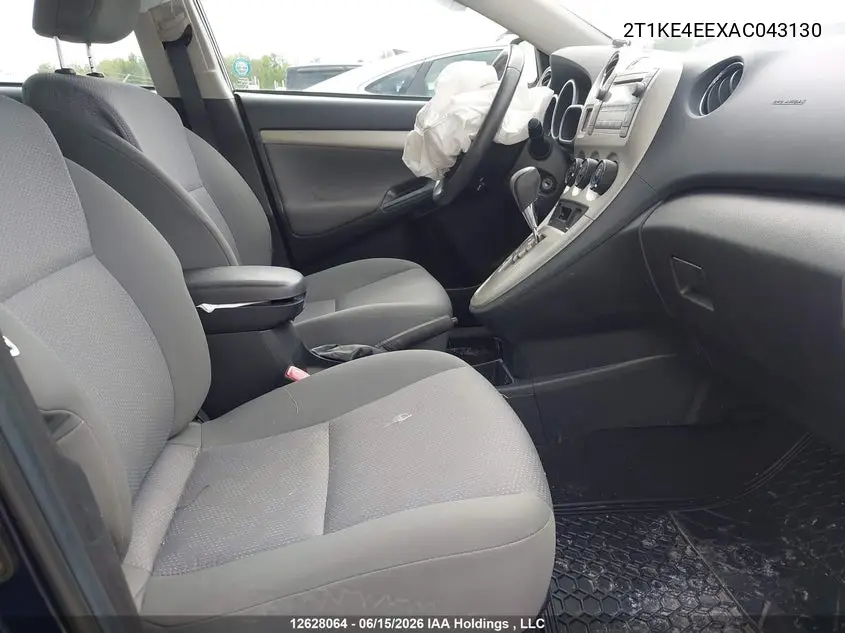2010 Toyota Matrix Xr VIN: 2T1KE4EEXAC043130 Lot: 12628064