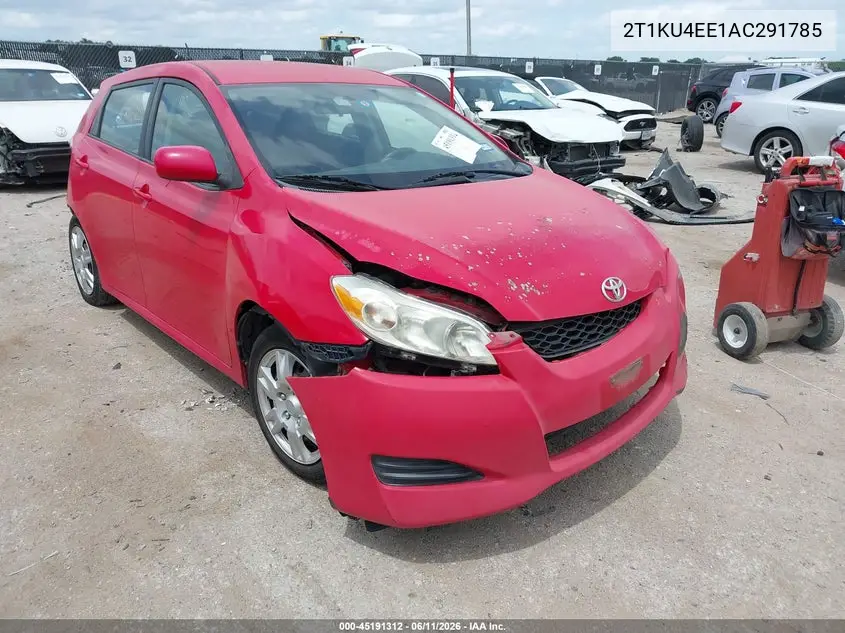 2010 Toyota Matrix VIN: 2T1KU4EE1AC291785 Lot: 45191312