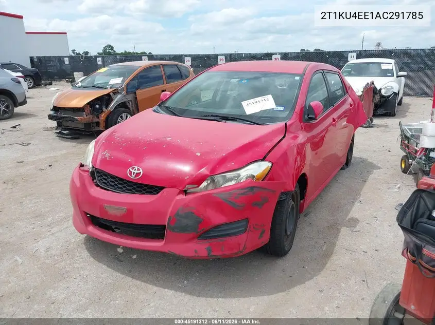 2010 Toyota Matrix VIN: 2T1KU4EE1AC291785 Lot: 45191312