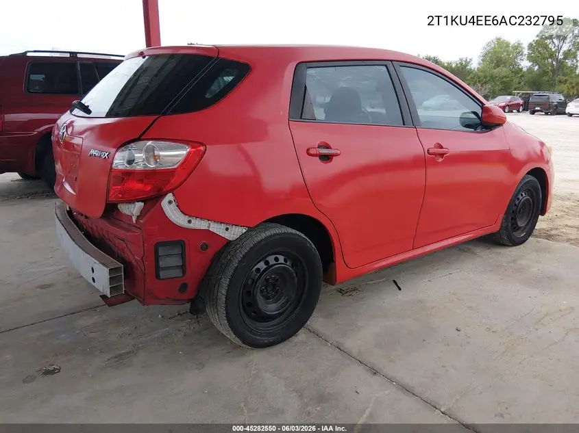 2010 Toyota Matrix VIN: 2T1KU4EE6AC232795 Lot: 45282550