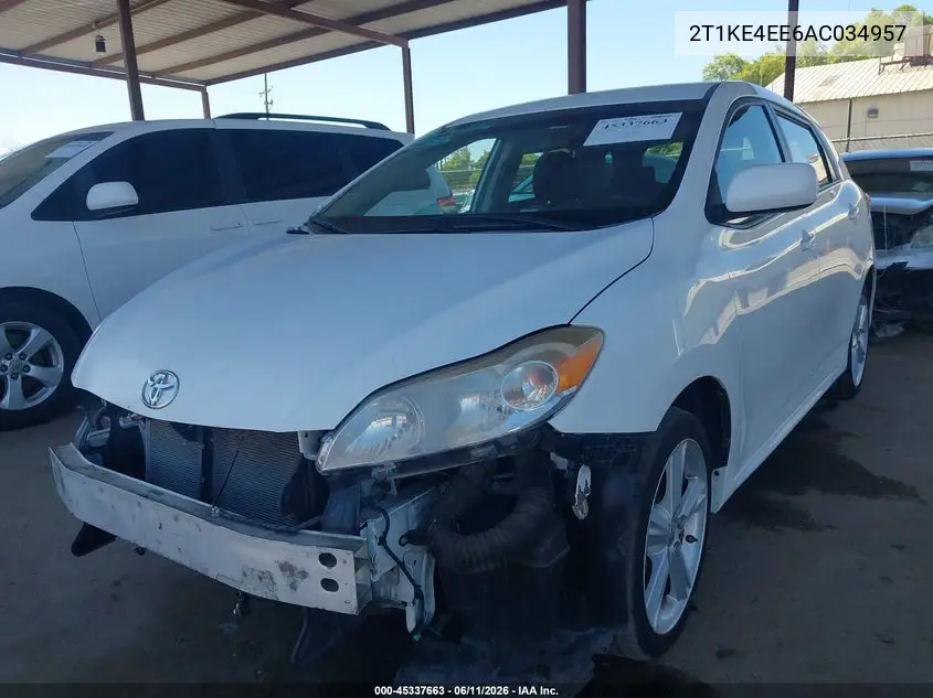 2010 Toyota Matrix S VIN: 2T1KE4EE6AC034957 Lot: 45337663