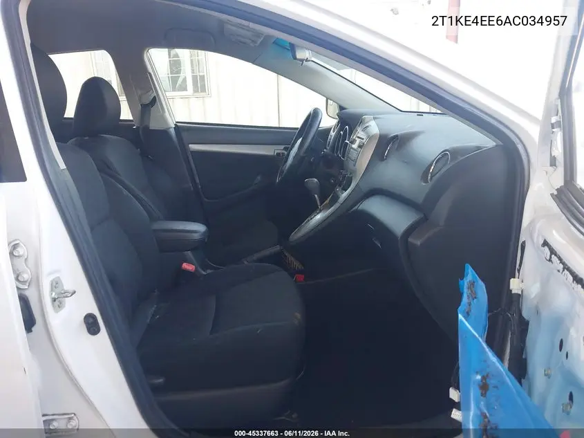 2010 Toyota Matrix S VIN: 2T1KE4EE6AC034957 Lot: 45337663