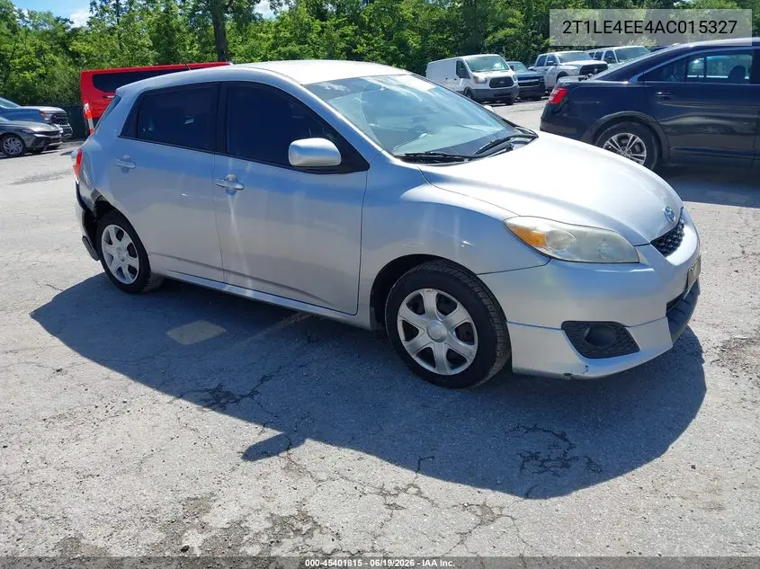 2010 Toyota Matrix S VIN: 2T1LE4EE4AC015327 Lot: 45401815