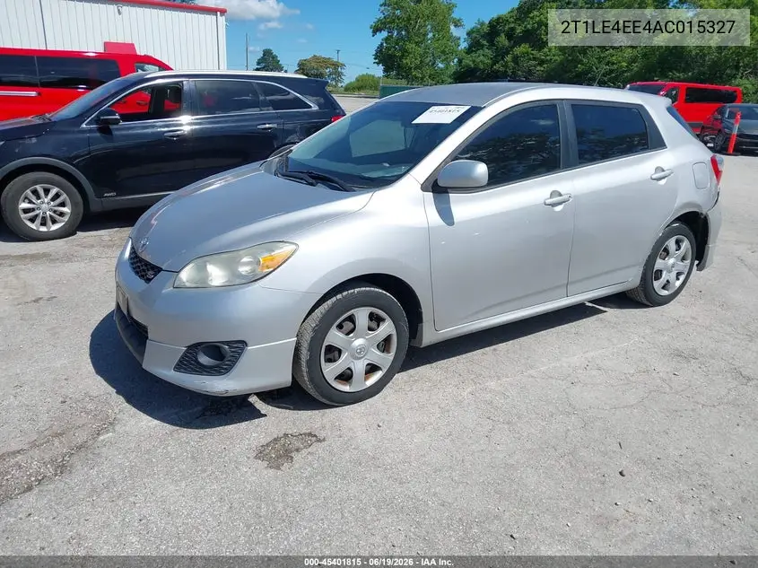 2010 Toyota Matrix S VIN: 2T1LE4EE4AC015327 Lot: 45401815