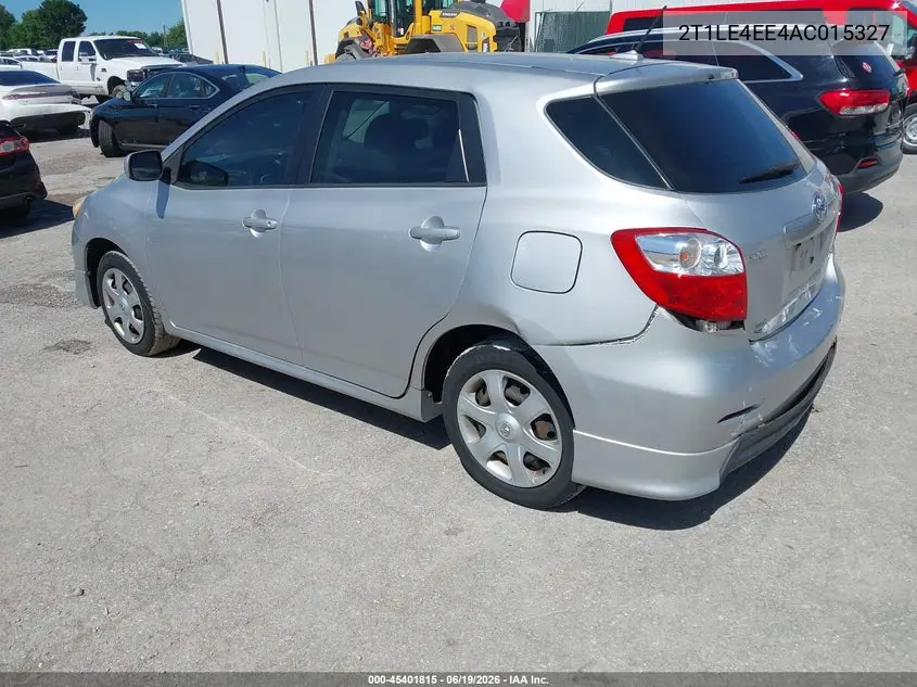 2010 Toyota Matrix S VIN: 2T1LE4EE4AC015327 Lot: 45401815