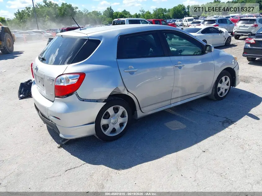 2010 Toyota Matrix S VIN: 2T1LE4EE4AC015327 Lot: 45401815