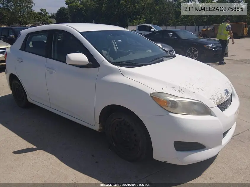 2010 Toyota Matrix VIN: 2T1KU4EE2AC275885 Lot: 45479432