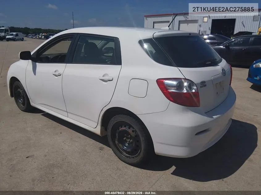 2010 Toyota Matrix VIN: 2T1KU4EE2AC275885 Lot: 45479432