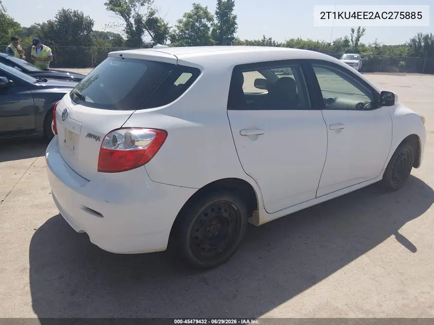 2010 Toyota Matrix VIN: 2T1KU4EE2AC275885 Lot: 45479432